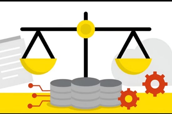 The scales of justice and symbols for digital documents and the cloud