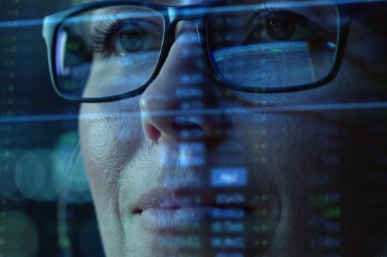 A digital forensics professional analysing digital evidence.