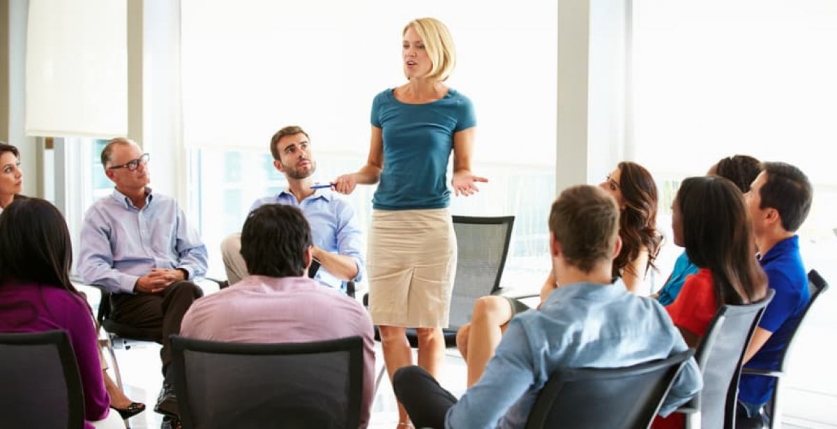A non-profit organisation having a meeting about a new campaign initiative.