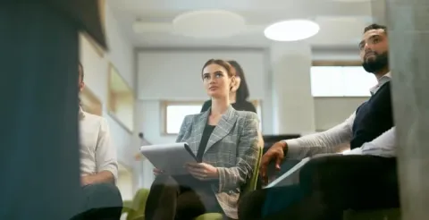 A professional work meeting.