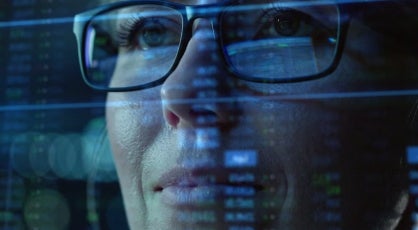 A digital forensics professional analysing digital evidence.